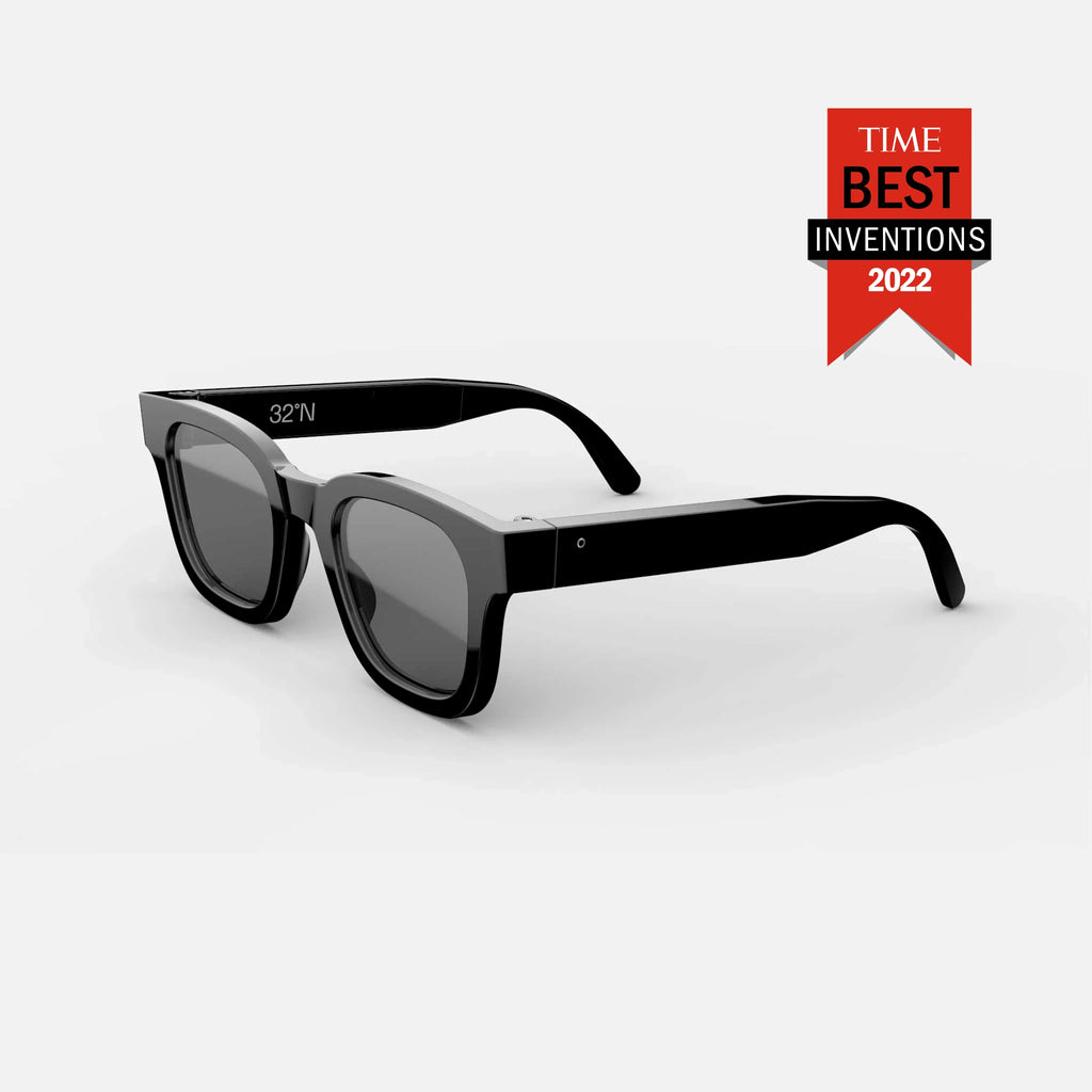 32°N adaptive sunglasses black frame